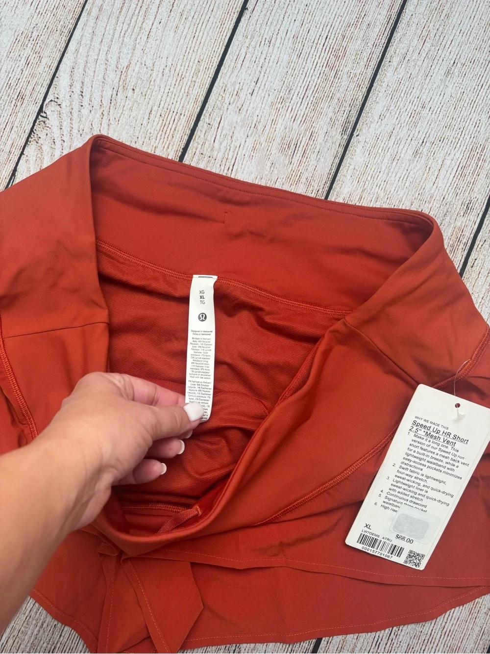 NWT Lululemon Speed Up High Rise Shorts sz XL